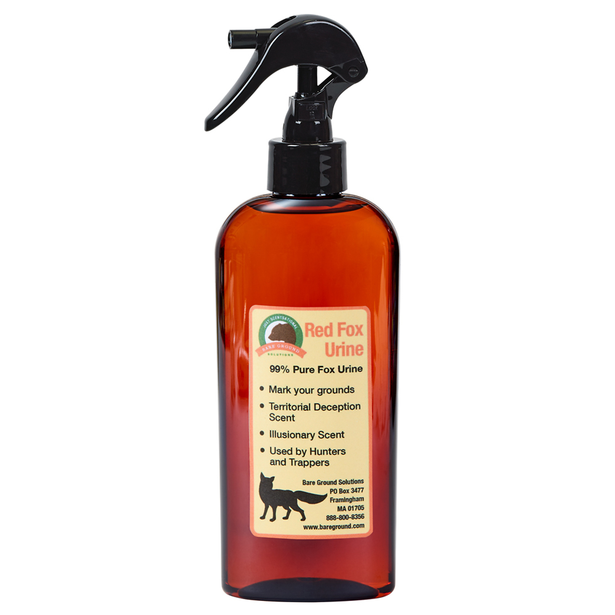 Bare Ground, 8oz Fox Urine for Scent Apply w/Sprayer, Model# FU-8TR